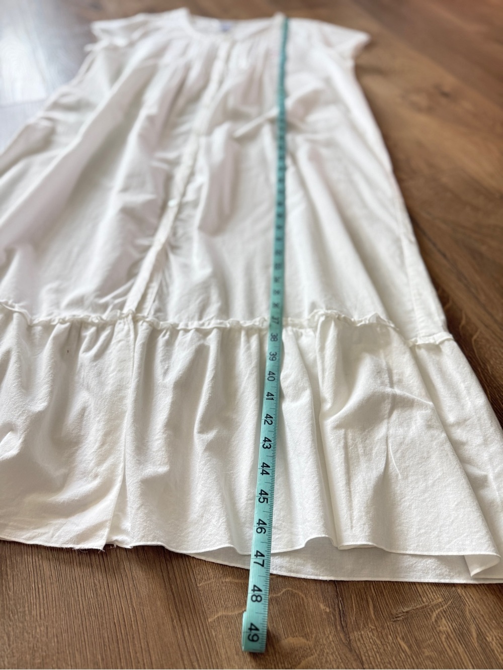 Vintage Inspired Embroidered Button Front
Midi Dress (Nightgown Dress Trend) - Picture 10 of 11